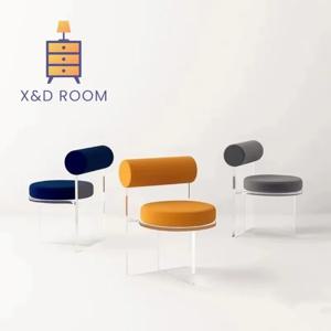 X & D 라이트 럭셔리 크리스탈 아크릴 투명 메이크업 홈 다이닝 의자, 캐주얼 심플 의자, 드레싱 네트워크 레드 메이크업 의자, 신제품