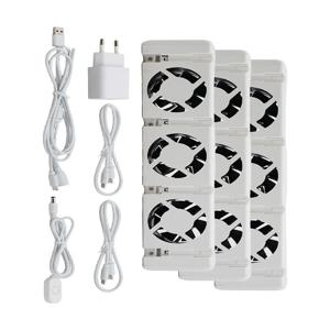 가정용 라디에이터 자기 냉각 선풍기 벽난로 선풍기, 공기 순환 증가 및 열 분배 개선, 3 선풍기