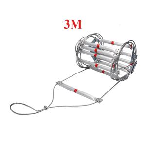 3M 소프트 로프 사다리 가정용 와이어 로프 알루미늄 합금 로프 사다리 건설 작업 소프트 사다리