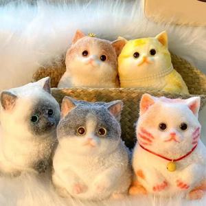 귀여운 말랑이 큰 고양이 타바 Squishy 실리콘 퍼지 슈퍼 큰 봉제 고양이 수제 새끼 고양이 짜기 장난감 떡 장난감 손 긴장 Antistress 선물