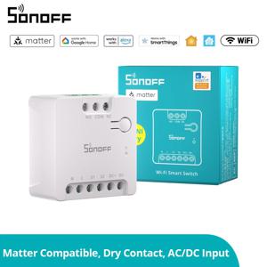 SONOFF MINI-D Wi-Fi 스마트 스위치 물질을 갖춘 최초의 MINI 건식 접점 릴레이 장치는 AC/DC 전원 공급 장치 접촉기 제어를 지원합니다.