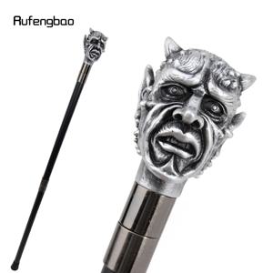 실버 수지 해골 괴물 머리 워킹 지팡이 패션 장식 강철 스틱 신사 우아한 코스프레 지팡이 손잡이 Crosier 94cm