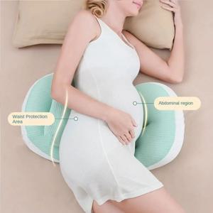임신 한 여성의 허리 베개 U 모양의 컴포트 출산 베개 부드러운 복부 지원 임신 쿠션 슬리핑 쿠션