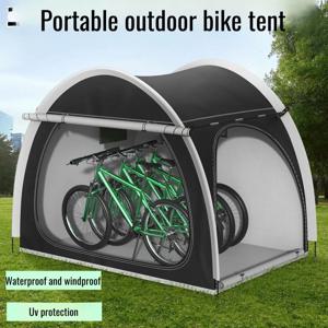 자전거 보관 창고 텐트 야외 접이식 휴대용 자전거 보관 텐트 대형 공간 방수 내구성 산악 자전거 차양 커버