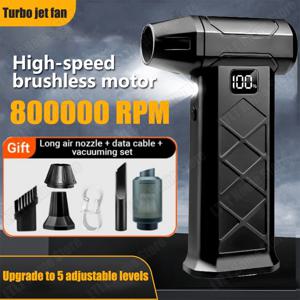 800000RPM Turbofan 고출력 제트 팬 브러시리스 모터 가변 속도 먼지 송풍기 청소 도구 공기 살포기 공기 송풍기 휴대용