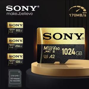 소니 TF 메모리 카드 1TB 고속 마이크로 SD 카드 1024GB 128GB 256GB 512GB A2 U3 V30 SD TF 플래시 카드 샤오미 폰 컴퓨터용