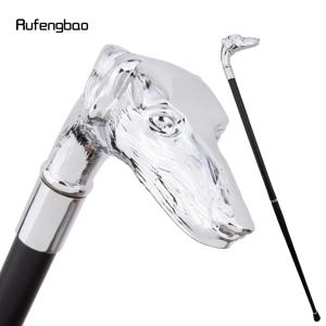 흰색 개 소시지 개 머리 워킹 지팡이 패션 장식 워킹 스틱 신사 우아한 코스프레 지팡이 손잡이 Crosier 93cm