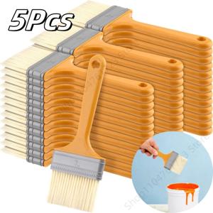 5개 플라스틱 손잡이 홈 인테리어 벽 페인트 브러시 부드러운 솔 내구성 청소 브러시 가구 페인트 도구 세트 BBQ 브러시