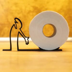 미니멀하고 실용적인 롤 페이퍼 홀더 3D 프린팅 장식, 우아한 화장지 홀더, 재미있고 유머러스한 티슈 홀더