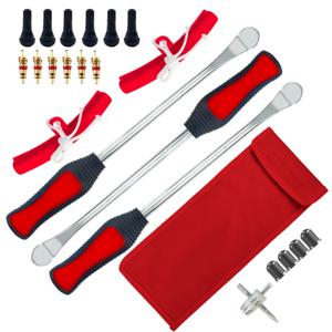 오토바이 자전거 타이어 교체 레버 수리 도구 세트, 타이어 스푼 레버, 타이어 보호대 밸브 캡 밸브 코어, 자전거 오토바이용