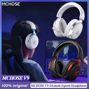 기존 MCHOSE V9 Pro 맞춤형 게임용 헤드폰 트라이 모드 Esports 이어폰 고해상도 음악 능동형 소음 감소 헤드셋 PC
