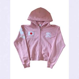 2025 패션 트렌드 뉴 Y2k 핑크 일본 자수 후드티 긴팔 후드티 레트로 코트 스트릿 트렌드 탑 스포츠웨어