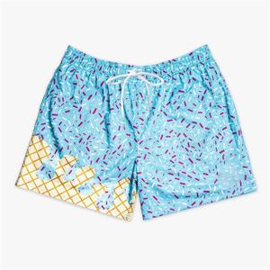 폴리 에스터 통기성 3D 인쇄 아이스크림 비치 짧은 여름 인기 휴가 레저 느슨한 보드 반바지 어린이 재미 있은 남자 바지