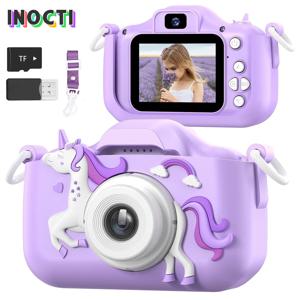 INOCTI 어린이 카메라, 어린이 카메라, 유아 디지털 비디오 카메라, 3-12년 크리스마스 생일 선물용 유니콘 시리즈 장난감