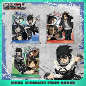 16cm/6.3in 진격의 거인 아크릴 피규어 스탠딩 애니메이션 주변기기 고품질 코스프레 스탠드 Armin Arlert Levi 팬 선물 장난감