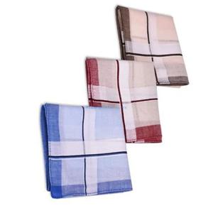 652B 3PCS 고전적 인 체크 손수건 여자 남성 높은 흡수성 땀 타월 여행 Facecloth Square Pocket Men 's Kerchief