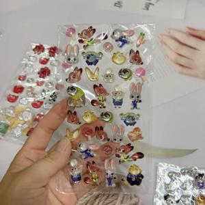 새로운 디즈니 Zootopia 3D 젤리 스티커 어린이 핸드북 장식 냉장고 스티커 장식 보상 장난감 선물