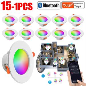 1-10PCS 10W 스마트 LED 통 블루투스 천장 조명 RGB 램프 APP 원격 제어 색상 Google Alexa 홈에 대 한 빛을 변경