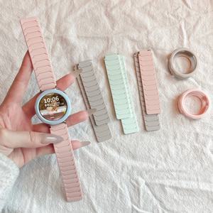 삼성 갤럭시 시계 7/6/5 Pro/4 클래식 마그네틱 실리콘 용 스트랩 Ultimate Correa 팔찌 화웨이 GT5/4/3 Pro 밴드 22mm/20mm