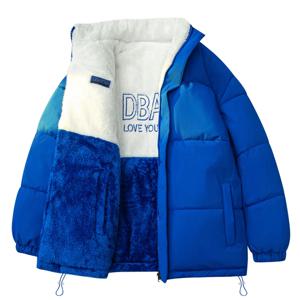 남성용 캐주얼 양면 패딩 재킷 고품질 다용도 양가죽 플리스 코트 겨울 두꺼운 따뜻한 외투