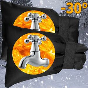 겨울철 야외 수도꼭지 보온 슬리브 커버 (정원 수도꼭지용, 동결 방지, 재사용 가능, 추운 날씨용 호스 비브 보호대)