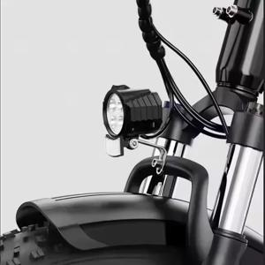 아이파스 전기자전거 콤보 세일: 성인용 M1 전기자전거 - 1500W 피크 모터, 최대 주행거리 60마일 & 최고 속도 28MPH, 팻 타이어 전기 산악자전거 판매