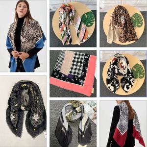 외국 무역 오리지널 이탈리아 신상 프린트 라이트 럭셔리 패션 두꺼운 브러시드 숄 롱 스카프