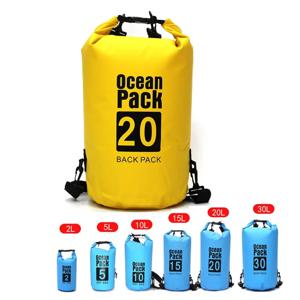2L/5L/10L/15L/20L/30L PVC 야외 스포츠 방수 스토리지 드라이 가방 카누 카약 래프팅 수영 여행 키트 자루 배낭