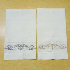 손수건 타월 12 개 세트 화이트 린넨 티 타월 14 