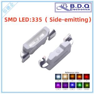 100pcs 335 SMD LED 측면 방출 다이오드 노란색-녹색 에메랄드 녹색 흰색 빨간색 파란색 노란색 주황색 측면 발광 4008 LED