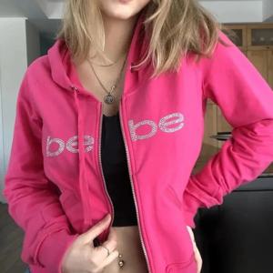 2000 년대 고딕 재킷 Y2k 블링 라인스톤 그래픽 집업 후드, 스트리트웨어 펑크 그런지 긴팔 크롭탑, 빈티지 스웻셔츠