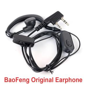 Baofeng 워키 토키 UV-5R UV-82 BF-888S 헤드셋 용 기존 이어폰 2 핀 K 포트 이어폰