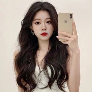 패션 가발 여성용 빅 웨이브 합성 섬유 헤어 실크 메쉬 레드와 동일한 중간 섹션 긴 곱슬 머리 풀 헤드 커버