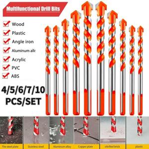 6pc 오렌지 하드 합금 대 군주 다이아몬드 4/5/6/8/10/12mm 세라믹 타일 천공 벽 드릴링 도구 드릴 비트 세트