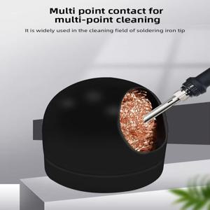 납땜 인두 팁 스탠드 홀더 세트가 있는 클리너 와이어 브러시 수리 도구 용접 납땜 납땜 인두 청소 by BeBosLook