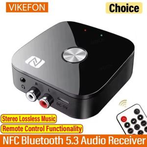 VIKEFON Bluetooth RCA 수신기 5.1 AptX HD 3.5mm 잭 Aux 무선 어댑터 TV 차량용 음악 2RCA Bluetooth 오디오 수신기 AptX