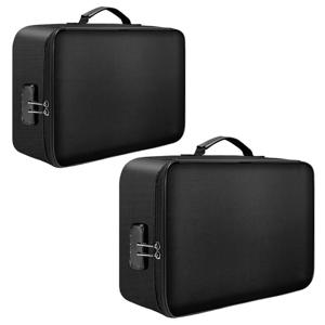 큰 공간 방수 지퍼 파일 보관함, 문서 가방, 4 층, 내화성, 잠금 케이스, 선물