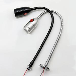 3W LED 워크샵 작업 램프 고휘도 DC12V 24V CNC 공작 기계 빛 유연한 구즈넥 산업용 알루미늄 합금 램프