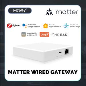MOES Matter Gateway, Tuya Zigbee를 통한 스마트 홈 제어, Siri를 통한 음성 제어, HomeKit, SmartThings, Google Assistant,