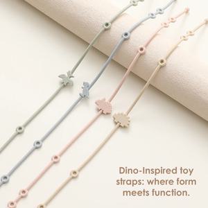 유아용 의자 유모차 자동차 좌석에 대 한 4pcs 아기 실리콘 장난감 안전 스트랩 Dinosuar 디자인 어린이 안티 드롭 젖꼭지 클립 아기 Accessorie