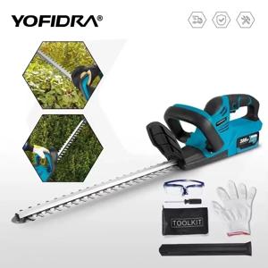 YOFIDRA 2000W 전기 울타리 트리머 15000 RPM 잔디 깎는 기계 정원 조경 울타리 전정기 트리머 도구 18V-21V 배터리용