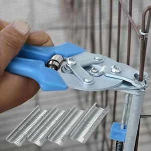 호그 링 플라이어 키트 (600개 M형 클립 포함), 울타리 수리, 동물 우리, 클램프, 실내 장식 및 와이어 난간 수공구용