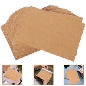 50Pcs 초대장 카드 빈 갈색 종이 봉투 종이 세트 복고풍 스타일 크리스마스 발렌타인 데이 및 기타 축제에 적합