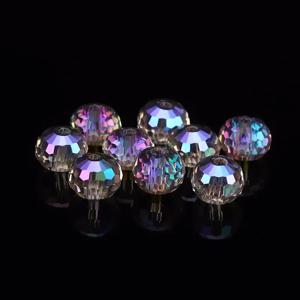 6mm 8mm 96 오스트리아 크리스탈 비즈면 처리 된 라운드 느슨한 스페이서 비즈 쥬얼리에 대한 라인 석 DIY 목걸이 팔찌 귀걸이 만들기