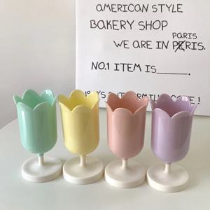 플라스틱 꽃 장식 창의적인 연필꽂이 튤립 연필 정리함 책상 정리함 메이크업 브러쉬 홀더 소녀 방 장식품