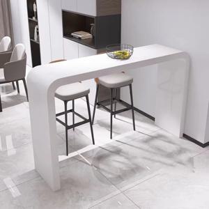 칵테일 좁은 흰색 바 테이블, 휴대용 미니멀리스트 하이 스탠딩 바 식탁, 고급 테이블, 거실 가구