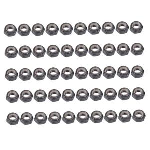 50개 스케이트보드 롱보드 트럭 바퀴 교체용 액슬 너트 하드웨어