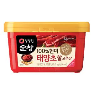 청정원 순창 태양초 현미 찰고추장(사각) 1kg