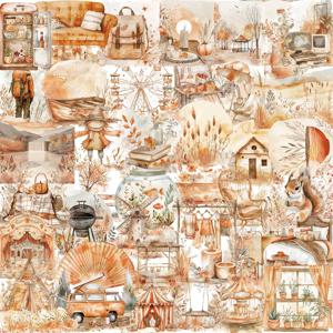 50PCS 만화 수채화 클립 아트 스티커 미학 스티커 노트북 전화 수하물 물병 자전거 자동차 애완 동물 데칼