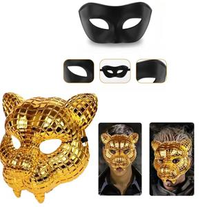 커플 블랙 레이스 위장 마스크 할로윈과 의상 파티 액세서리에 적합한 우아한 플라스틱 파티 볼 마스크